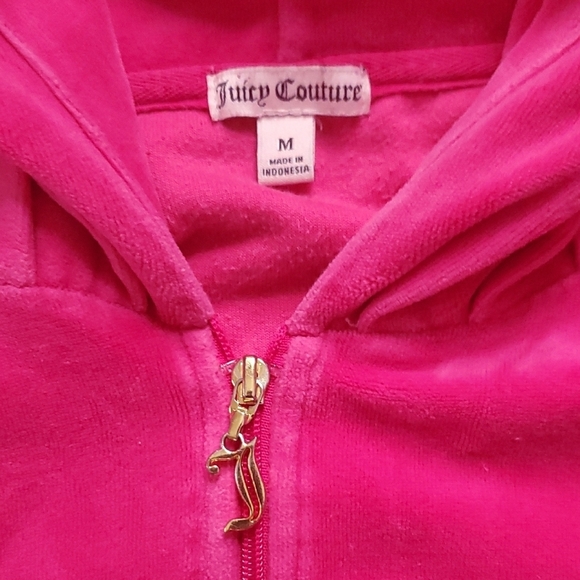 Juicy Couture - Vintage Pink Velour Hoodie with Juicy Crown - Picture 2 of 5